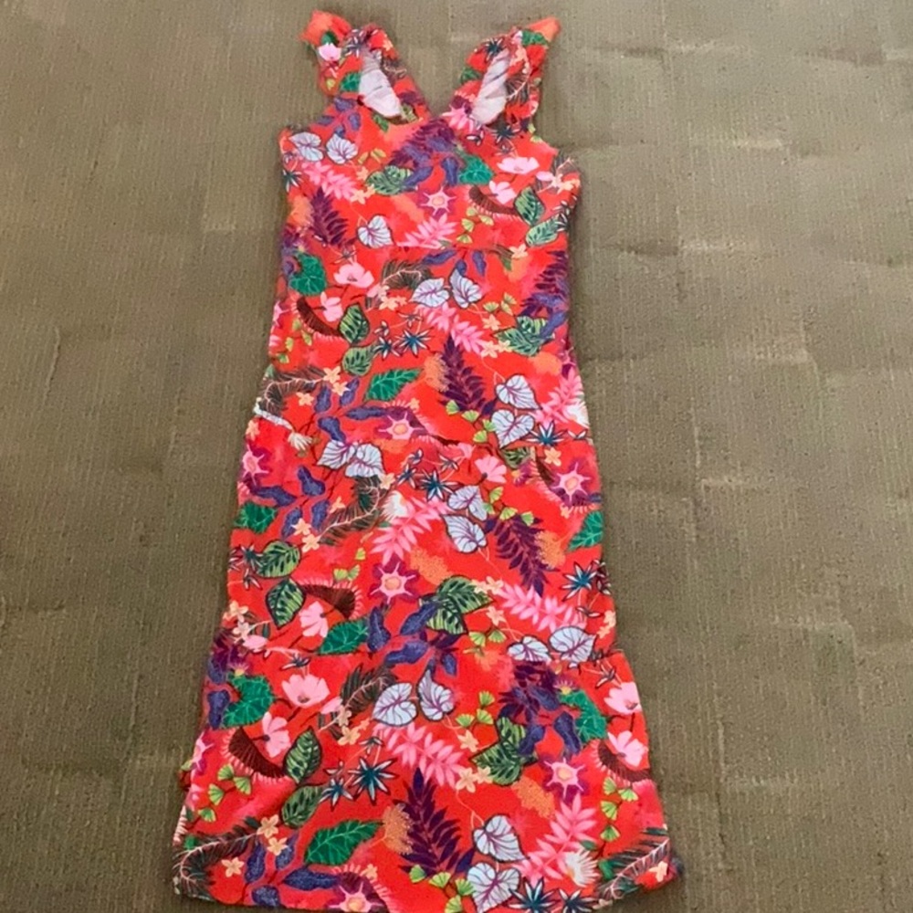 Kids Ruffly Long Hawaiian Dress